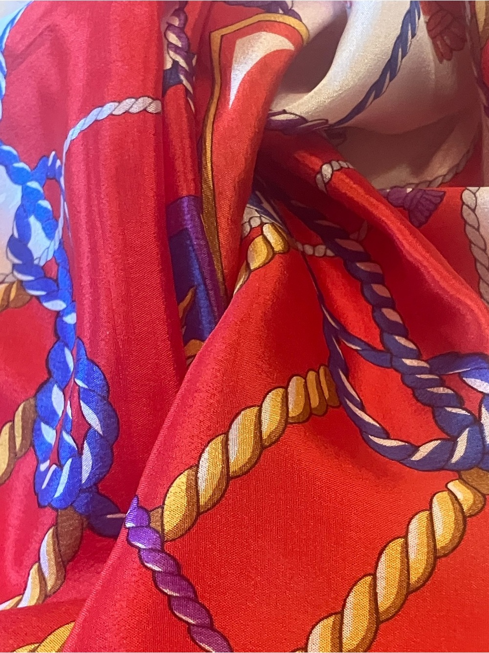 Silk scarf Red, white and blue
31”x31”